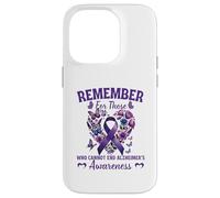 Remember For Those Who Cannot Alzheimer's Awareness Ribbon Case for iPhone 14 Pro