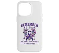 Remember For Those Who Cannot Alzheimer's Awareness Ribbon Case for iPhone 14 Pro Max
