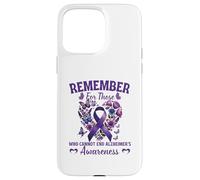 Remember For Those Who Cannot Alzheimer's Awareness Ribbon Case for iPhone 15 Pro Max
