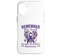 Remember For Those Who Cannot Alzheimer's Awareness Ribbon Case for iPhone 16 Plus