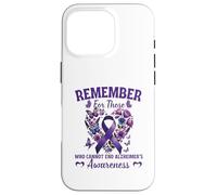 Remember For Those Who Cannot Alzheimer's Awareness Ribbon Case for iPhone 16 Pro