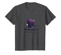 Remember for Those Who Cant Alzheimers Awareness Support T-Shirt, Kids, Dark Heather Grey, 6 Years