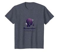 Remember for Those Who Cant Alzheimers Awareness Support T-Shirt, Kids, Heather Blue, 3 Years