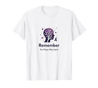 Remember for Those Who Cant Alzheimers Awareness Support T-Shirt, Men, White, 3XL