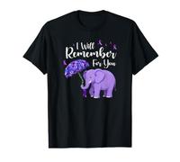 Remember for You Elephant Purple Ribbon Dementia Value Graphic T-Shirt