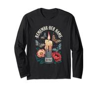 Remember her Name iryna Candle Moths Flowers Long Sleeve T-Shirt