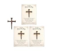 Remember His Sacrifice Cross Enamel Pin - A Timeless Symbol of Faith and Redemption, Inspirational Christian Accessory for Holy W aster Reflection (3pcs)