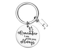 Remember I Am With You Always Stainless Steel Keychain Inspirational For Loved Ones Family Keepsake (H, One Size)