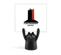 Remember Lessons History Art Deco Fashion Memo Holder Cartoon Black Cat Stand Decoration