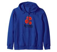 Remember Lest We Forget Poppy Veterans Day Zip Hoodie