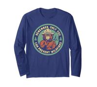 Remember Only You Can Prevent Wildfires Pointing Smokey Bear Long Sleeve T-Shirt