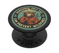Remember Only You Can Prevent Wildfires Pointing Smokey Bear PopSockets Adhesive PopGrip