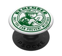 Remember Only You Vintage Smokey Bear Officially Licensed PopSockets Adhesive PopGrip
