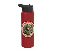 Remember Only You Vintage Smokey Bear Seal Retro Stainless Steel Insulated Water Bottle