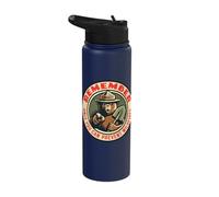 Remember Only You Vintage Smokey Bear Seal Retro Stainless Steel Insulated Water Bottle