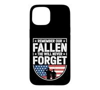 Remember Our Fallen We Will Never Forget Patriotic Tribute Case for iPhone 15