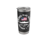 Remember Pearl Harbor December 7, 1941 U.S.S. Arizona BB39 Stainless Steel Insulated Tumbler