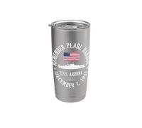 Remember Pearl Harbor December 7, 1941 U.S.S. Arizona BB39 Stainless Steel Insulated Tumbler