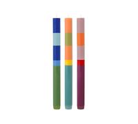 REMEMBER Taper Candles Set of 3 "Ibiza" 26 cm High Vegan Stearin Wax (Venezia)