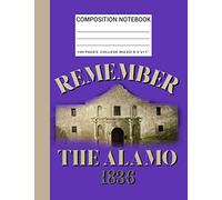 Remember The Alamo 1836 Composition Notebook: History Notebook Journal for Bible Study, Small Group, School, Work or Sermon Notes 8.5"x11" (Letter)