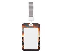 Remember-The-Alamo-Texas Abs Vertical Id Badge Holder, Name Badge with Clear Scanning Film