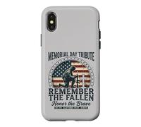 Remember The Fallen Honor The Brave Soldier Memorial Day Case for iPhone X/XS