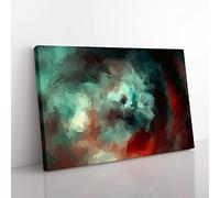 Remember The Flowers In Abstract Modern Art Canvas Wall Art Print Ready to Hang, Framed Picture for Living Room Bedroom Home Office Décor, 76x50 cm (30x20 Inch)