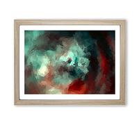 Remember The Flowers In Abstract Modern Art Framed Print | A2 Oak Framed Wall Art | Ready to Hang | Abstract Floral Picture | Living Room Bedroom Lounge Office