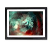 Remember The Flowers In Abstract Modern Art Framed Print | A4 Black Framed Wall Art | Ready to Hang | Abstract Floral Picture | Living Room Bedroom Lounge Office