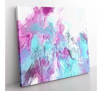 Remember the Past in Abstract Modern Canvas Wall Art Print Ready to Hang, Framed Picture for Living Room Bedroom Home Office Décor, 50x50 cm (20x20 Inch)