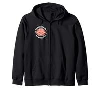 "Remember To Be Mindful" Cute Healthy Brain Theme Zip Hoodie