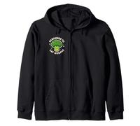 "Remember To Eat Greens" Cute Broccoli Character Zip Hoodie