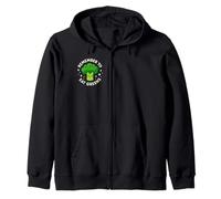 "Remember To Eat Greens" Cute Funny Broccoli Zip Hoodie