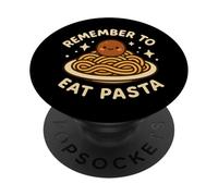 "Remember to Eat Pasta" Cute Spaghetti Bowl PopSockets Adhesive PopGrip