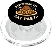 "Remember to Eat Pasta" Cute Spaghetti Bowl PopSockets PopGrip for MagSafe