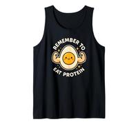 Remember to Eat Protein Cute Boiled Egg Character Tank Top