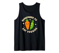 Remember to Eat Veggies Carrot and Peas Cute Tank Top