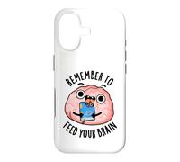 Remember To Feed Your Brain Funny Reading Pun Case for iPhone 17
