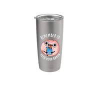 Remember to Feed Your Brain Funny Reading Pun Stainless Steel Insulated Tumbler