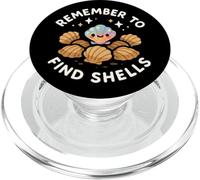 "Remember to Find Shells" Beach Seashells Cute PopSockets PopGrip for MagSafe