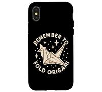 "Remember to Fold Origami" Cute Papercraft Theme Case for iPhone X/XS