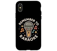 "Remember to Karaoke" Funny Cute Character Case for iPhone X/XS