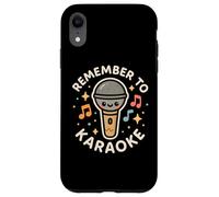 "Remember to Karaoke" Funny Cute Character Case for iPhone XR