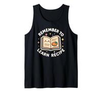 Remember to Learn Recipe Cute Funny Recipe Book Tank Top