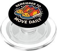 "Remember To Move Daily" Cute Funny Sneaker Art PopSockets PopGrip for MagSafe