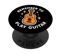 "Remember to Play Guitar" Cute Music Theme PopSockets Adhesive PopGrip