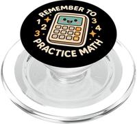 "Remember to Practice Math" Cute Funny Character PopSockets PopGrip for MagSafe