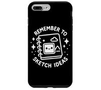 "Remember to Sketch Ideas" Cute Funny Sketchbook Case for iPhone 7 Plus/8 Plus