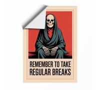 Remember to Take Regular Breaks Typography Unframed Wall Art Print A3 (42×29.7cm), Wall Decor for Living Room, Bedroom, Office & Home, Art Gift