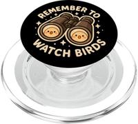 "Remember to Watch Birds" Vintage Birdwatching Cute PopSockets PopGrip for MagSafe